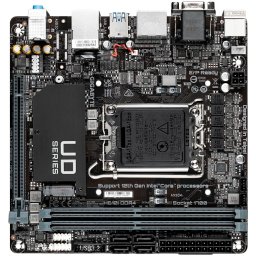 GIGABYTE MB LGA1700 H610 2 x DDR4 PCI Express 4.0 1 x M.2 4 x SATA 1 x D-Sub port 2 x DisplayPorts 1 x HDMI Mini-ITX
