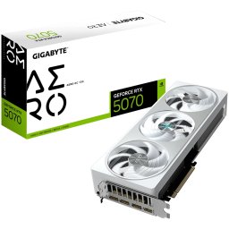 GIGABYTE Video Card NVIDIA GeForce RTX 5070 AERO OC 12G (12GB GDDR7/192bit, PCI-E 5.0, Recommended PSU 750W, 16Pin Power connector, 3x DP, 1x HDMI)