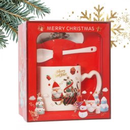 Set cana 400 ML, farfurie si lingura de Craciun, cadoul perfect de sarbatori, JollyMag, KB20WZ2