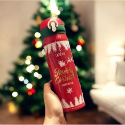Cana termos 500 ml, model modern de Craciun, Merry Christmas, JollyMag, BD39CZE