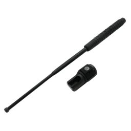 Baston telescopic DEPOX®, Standard Guard, otel inoxidabil, 40 cm, negru, toc tactic inclus