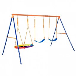 Leagan pentru copii, 3 in 1, cadru otel A, max 272 kg, demontabil, 1651H x 3048 x 1829 mm