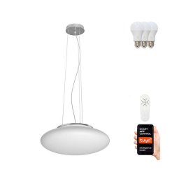 Lustră LED RGB pe cablu dimabilă ELIPTICO 3xE27/8,5W/100-240V Immax NEO 07055L + telecomandă