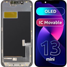 Display cu Touchscreen MP compatibil cu Apple iPhone 13 mini, cu Rama, Versiune OLED FHD IC Movable, Negru