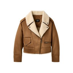 UGG Geacă Finnian Luxefluff Moto Jacket 1175610 00KD chestnut