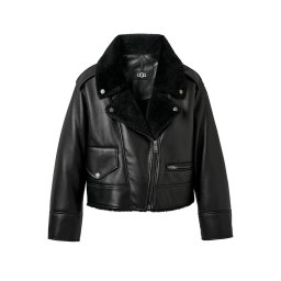UGG Geacă Finnian Luxefluff Moto Jacket 1173393 0071 black