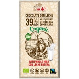 Ciocolata cu Lapte BIO si Fairtrade, 100 g, Chocolates Sole