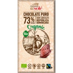 Ciocolata Neagra BIO, 73% Cacao, 100 g, Chocolates Sole