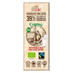 Mini Tableta Ciocolata BIO cu Lapte, 25 g, Chocolates Sole