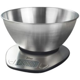 Cantar de Bucatarie Digital, Indicator de Baterie Scazuta, Capacitate Maxima 5 kg, Ecran LED, Inox