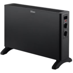 Set 2 x Convector Negru, Putere 2000W, 2 Trepte, Termostat Reglabil