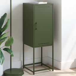 Dulap înalt verde maslina 36x39x107 cm otel GartenMobel Dekor