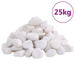 Pietricele lustruite, 25 kg, alb, 2-5 cm GartenMobel Dekor