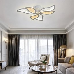 Lustra LED Kylen 144W cu telecomanda, 6 elemente, dimabila, alb mat, 60 cm