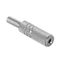 Mufa jack 3.5 mm mama stereo metalica pentru montaj pe cablu