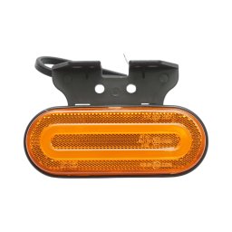 Lampa gabarit laterala LED ovala galbena 12-24V cu suport Breckner