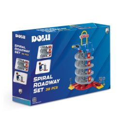 Set circuit cu masinute Dolu, 38 piese, spirala interactiva