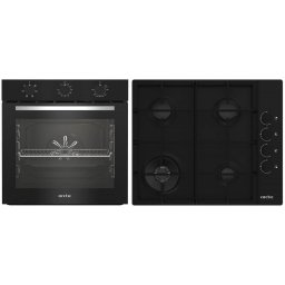 Pachet Incorporabil Cuptor Electric + Plita pe Gaz ARCTIC ARSE11130BD Clasa A 71L 4 Arzatoare Negru