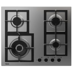 Plita pe gaz incorporabila Teka EFX 60.1 4G AI AL DR CI, 4 arzatoare, Gratar fonta, Aprindere, Inox