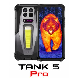 Telefon Mobil 8849 TANK 5 Pro, Negru, 5G, Camera Termica FLIR, Proiector 2K, eSIM, 6.73 AMOLED 120Hz, 36GB RAM (18GB + 18GB extensibili), 512GB, 17600mAh, Dual SIM