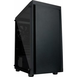 Carcasa T3 Plus, Mini Tower negru, 2 ventilatoare preinstalate
