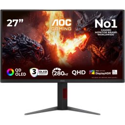 Monitor Gaming AOC Q27G4ZD, 27” QHD, 280Hz, 0.03ms, Negru
