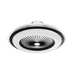 Plafonieră LED dimabilă cu ventilator ZEPHYR LED/48W/230V negru + telecomandă
