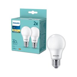 Set de 2 becuri LED Philips A60 E27/4,9W/230V 2700K