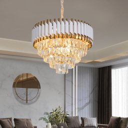 Candelabru din cristal Versailles Magno 8xE14, 60 cm, auriu lucios