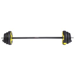 Haltera pump HMS SBP15, 20 kg, cu discuri cauciucate si bara otel