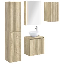 Set dulap baie 5 pcs Stejar Sonoma 53 x 15,5 x 70 cm GartenMobel Dekor