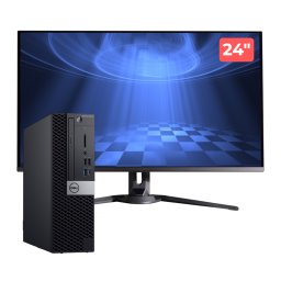 Pachet PC Dell OptiPlex 5070 SFF i7-9700, 8GB, SSD 256GB, Monitor 24 inch