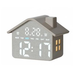 Ceas Digital de Masa tip CASUTA 8063 Multifunctional afisaj LED Mare alarma data