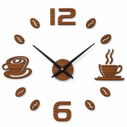 Ceas de Perete DIY cu tematica Cafea ZH174820 cifre autoadezive design fara rama decorativ