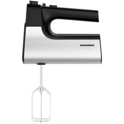 Mixer de mână Heinner HM-500BKSS, 500W, 5 viteze, Negru/Inox