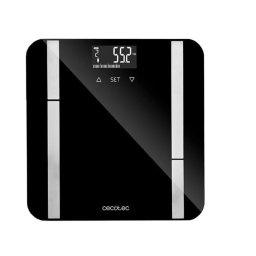 Cantar corporal Cecotec 9450, 180 kg, 10 parametri de masurare, BMI, 10 utilizatori, Display LCD, Sticla securizata, Negru
