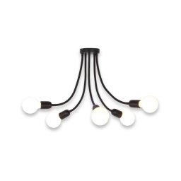 Top Light Galileo 5 C - Lustră pe tijă 5xE27/40W/230V negru