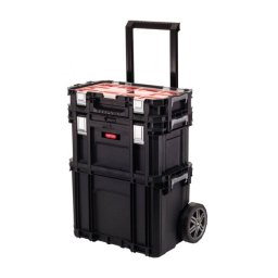CURVER Set de cutii pentru depozitare Connect Rolling System negru/roșu