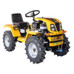 Minitractor ProGARDEN Campo T18 V27 Tractiune 4x4 Motor 18CP Benzina Sistem Hidraulic Fata / Spate Roti 6.00-12 Negru/Galben