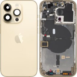Piese si componente Capac Baterie Apple iPhone 14 Pro, Cu Carcasa Mijloc, Auriu, Swap