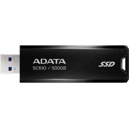 SSD Extern ADATA SC610-500G-CBK/RD, 500GB, USB 3.2 Gen 2, Black