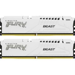 Kit Memorie RAM Kingston Fury Beast White AMD EXPO/Intel XMP 3.0 KF556C36BWEK2-64, 64GB, DDR5-5600MHz, CL36, Dual Channel