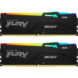 Kit Memorie RAM Kingston Fury Beast RGB Black AMD EXPO/Intel XMP 3.0 KF560C36BBEAK2-64, 64GB, DDR5-6000MHz, CL36, Dual Channel