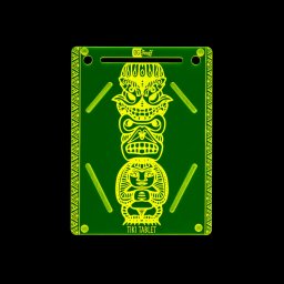 The OGS Tablet Board Tiki Acid Green Ancient Mayan - Limited Edition