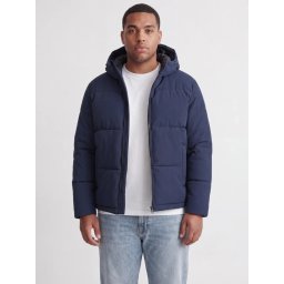 Jack & Jones Plus Geaca barbati big sizes, cu gluga, Regular fit, JJGALAXY, Bleumarin inchis (SELECTATI MARIMEA: 2XL)