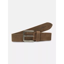 s.Oliver Curea barbati, din piele naturala, catarama cu stift, Maro (SELECTATI MARIMEA: 105 cm)