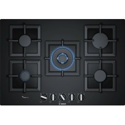Plita pe gaz Bosch PPQ7A6B20 5 zone 75 cm seria 6 Quartz Negru