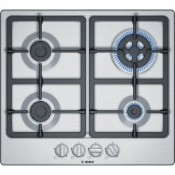 Plită pe gaz Bosch PGH6B5B90, 4 zone 60 cm seria 4 Inox