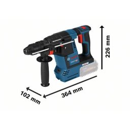 Ciocan rotopercutor cu acumulator cu SDS plus GBH 18V-26 F / GBH 18V-26F în cutie din carton cu mâner auxiliar 0611910000