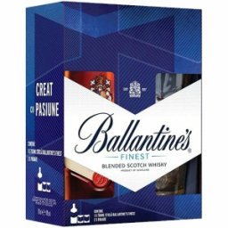 Whisky Ballantines, Alcool 40%, cu 2 Pahare, 0.7 l